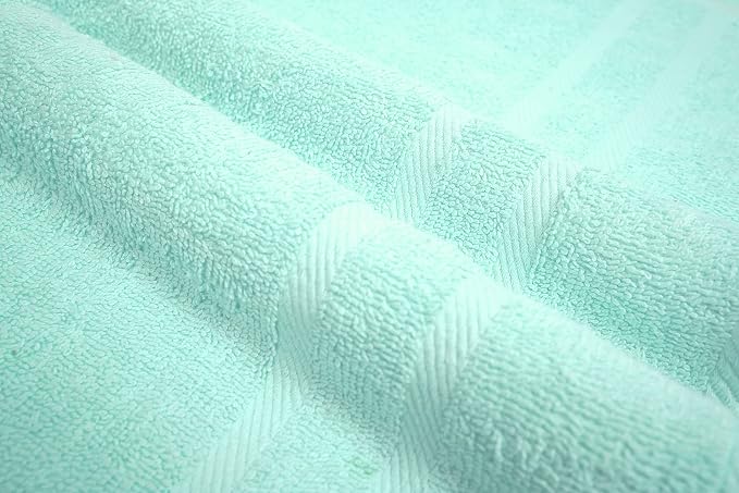 Looperry 6 Pack Small Bath Towel Set - 100% Cotton 23x46 Shower Towels 450 GSM. Lightweight & Absorbent, Soft & Quick Dry. Use for Pet Drying, Gym, Spa, Salon & More. Terry Ringspun Towels (Teal)
