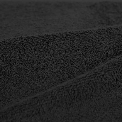 Amazon Basics Fade-Resistant 100% Cotton Washcloth for Face and Body, Soft Absorbent, 26" x 16", Black, 6-Pack