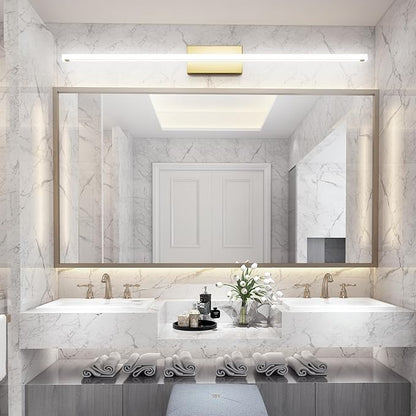 48inch Gold LED Bathroom Vanity Light Bar 40W Modern Bath Light Fixture Over Mirror Vanity Light Cool White 6000K
