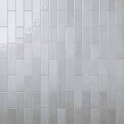 M S International Renzo Sky Glossy Ceramic Subway Tile for Bathroom, Kitchen Backsplash, Accent Wall, and Shower - Sample