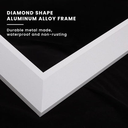 Bathroom Mirror for Wall, 40x30 Inch (White) | HD Reflection, Tempered Glass, Thick Metal Framed Rectangle Mirrors for Over Sink, Vanity, Bedroom, Living Room, Entryway.