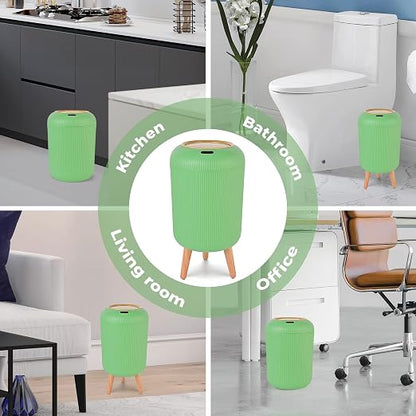 Pukomc Smart Sensor Wastebasket, Convenient and Hygienic Easy to Use | Technology Sensor Waterproof Wastebasket Plastic Trash Can for Kitchen, Bathroom, Bedroom, Living Room, Office and Outdoor