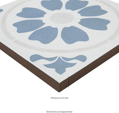 MSI Tamensa Encaustic Sample Matte Porcelain Wall and Floor Tile