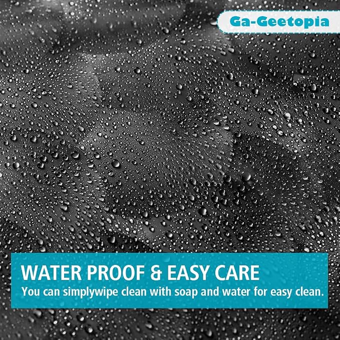 Ga-Geetopia EVA 3D Black Pearl Plastic Shower Curtain Liner - Premium Light Weight 72" x 72" Bathroom Shower Showroom Curtain Liner with Rustproof Metal Gromments and Weighted Magnet