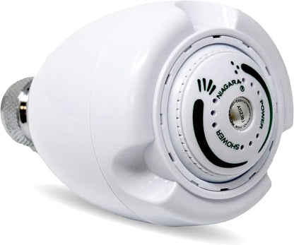 Niagara Conservation N2915N Earth Spa 3-Spray with 1.5 GPM 2.7-in. Wall Mount Adjustable Fixed Shower Head in White, 1-Pack | Bathroom Shower Head Sprayer with Pressure Compensation Technology