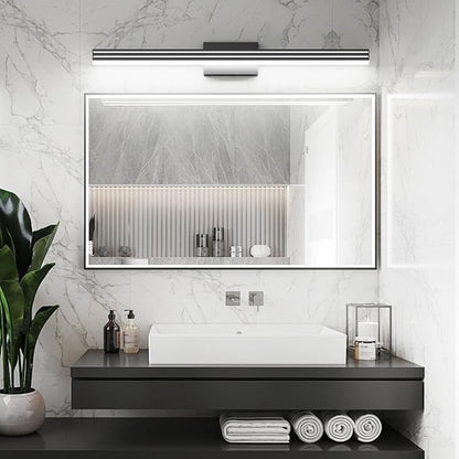 Ralbay 5 Color Temperature Dimmable LED Modern Black Vanity Light for Bathroom 40inch 36W Acrylic Matte Black Bathroom Vanity Lighting Fixtures Over Mirror
