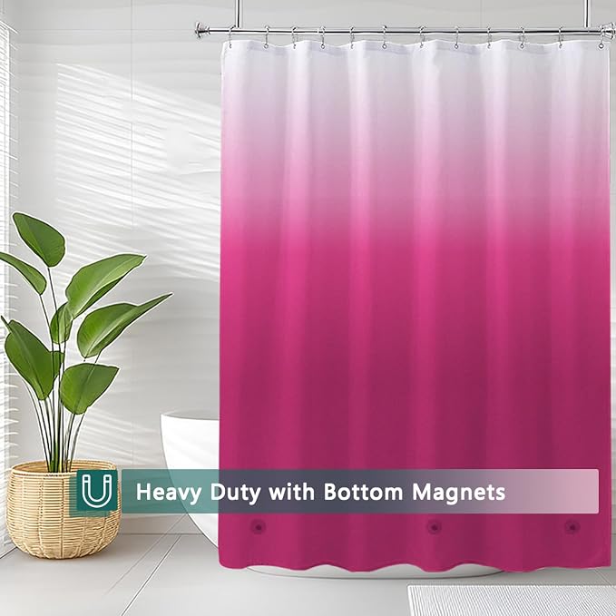 Shower Curtain Liner, 100% Waterproof Peva Shower Curtains with 3 Duty Heavy Bottom Magnets and 12 Rust Proof Grommets, 72x72 Weighted Shower Liner for Shower Stall, Bathtubs