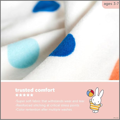 Miffy Kids Super Soft Bath/Pool/Beach Soft Cotton Terry Hooded Towel Wrap, 24 in x 50 in (Officially Licensed Product) By Franco