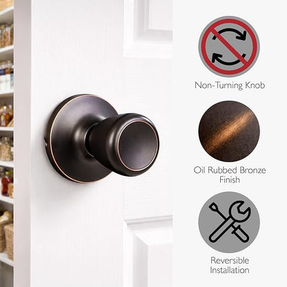 Design House Terrace Interior Door Knob - Dummy Door Lever for Interior Door, Oil Rubbed Bronze Design House 728691