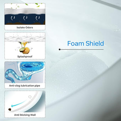 WOODBRIDGE Bidet Smart Toilet with Ultra-quiet&Quick Flush,1000g MaP Flush Score,Foam Shield,ADA Comfort Height,Auto Open/Close,Blackout Flush,Ambient Light,Heated Seat with Fragrance System,GT076