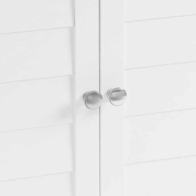 Crosley Furniture Lydia Corner Storage Cabinet and Bathroom Organizer with Shelves, White