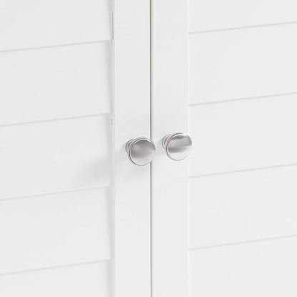 Crosley Furniture Lydia Corner Storage Cabinet and Bathroom Organizer with Shelves, White