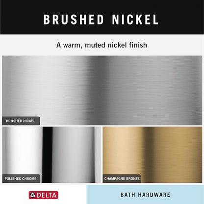 Delta Faucet McLaren (1-Pack) Hand Towel Holder, SpotShield Brushed Nickel, Square Ring for Bathroom or Kitchen Sink, Wall Mounted MCL46-BN