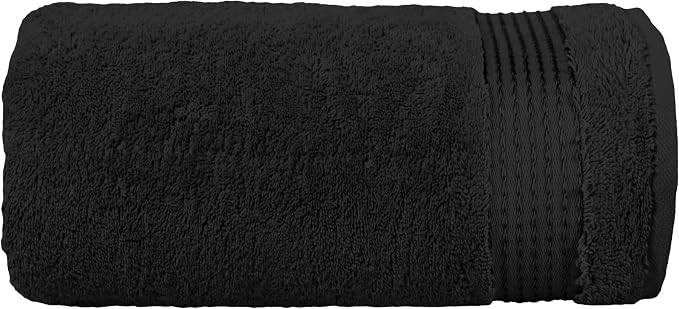 Elegant Comfort Premium Super Soft Highly Absorbent 1 Piece Oversized Bath Sheet - 40" x 80" inch, Luxurious Hotel Spa Quality 100% Turkish Cotton Extra Large Bath Towels for Adults, Black