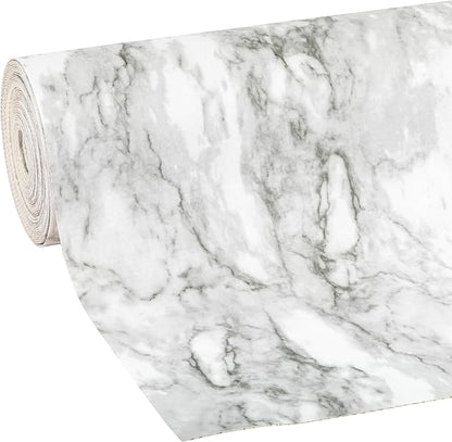 Smooth Top EasyLiner for Cabinets & Drawers - Easy to Install & Cut to Fit - Shelf Paper & Drawer Liner Non Adhesive - Non Slip Shelf Liner for Kitchen & Pantry - 12in. x 24ft. - Gray Marble