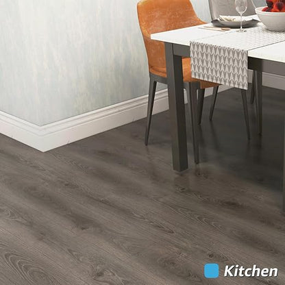 Art3d Wood Textured Peel and Stick Vinyl Floor Tiles, 40-Pack, Teak | Rigid Surface, Waterproof, Fire-Proof, Self-Adhesive, Easy to Clean, Cover 60 sq.ft, Ideal for Bedroom, Living Room, Kitchen