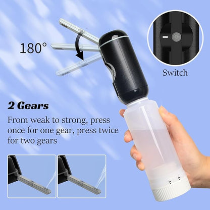 Portable Bidet for Travel,Rechargeable Travel Bidet Sprayer with Adaptor, Waterproof High Pressure Handheld Bidet for Women Men Personal Hygiene,Black