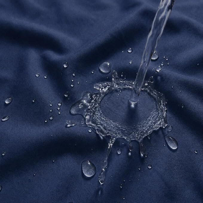 Waterproof Fabric Shower Curtain Liner, TPU Coated, PEVA-Free & Odorless, Hotel Quality, 3 Magnets, Rust-Proof Metal Grommets, Machine Washable, Navy, 72x72 Inch