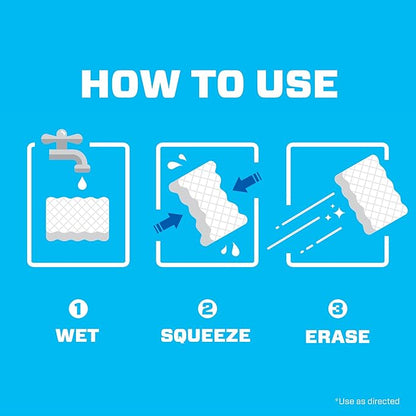 Mr. Clean Magic Eraser Sponge, All Purpose Cleaner, Cleaning Scrubber, Wall, Sneaker, Kitchen, Bathroom, Shower Cleaner, Cleaning Supplies, Melamine Sponge, Cleaning Pads, Extra Durable, 10ct
