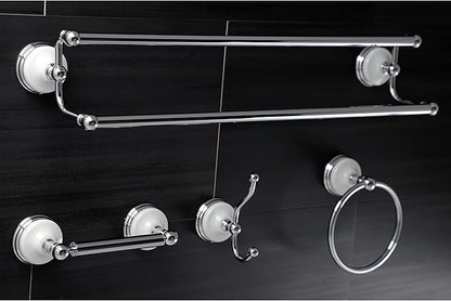 Kingston Brass BAK1113478C Victorian 4-Piece 24-Inch Dual Towel Bar Bathroom Accessory Set in Polished Chrome