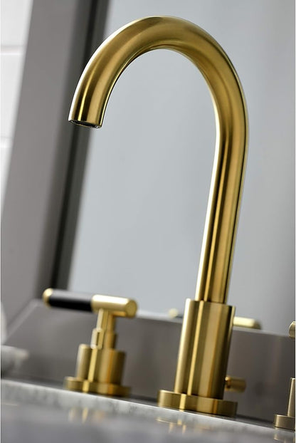 Fauceture FSC8923CKL Kaiser Widespread Bathroom Faucet with Pop-Up Drain, Brushed Brass