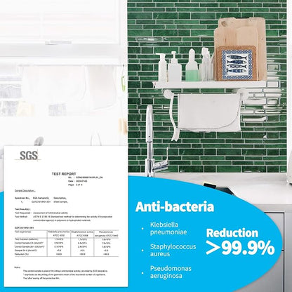 Art3d Marble Design Peel and Stick Backsplash, 10-Sheet, 12 x 12 in, Green | Lightweight, Self Adhesive, Moisture Resistant, Easy to DIY, Modern Style, for Kitchen, Bedroom, Ideal for New Home Buyers