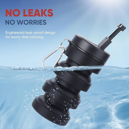 Portable Bidet for Travel, Collapsible Design, Refreshing Clean for Outdoors, Camping & Travel, Black