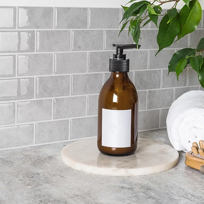 Smart Tiles Peel and Stick backsplash, Subway Gray Marble, 10.95"x9.7" | Pack of 10 (6.3 sq ft), Glossy, Heat/Moisture Resistant, Low VOC, Kitchen/Bathroom, Renter Friendly, Made in Canada