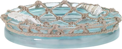 Avanti Linens - Soap Dish, Resin Countertop Soap Holder, Beach Inspired Bathroom Accessories (Seaglass Collection)