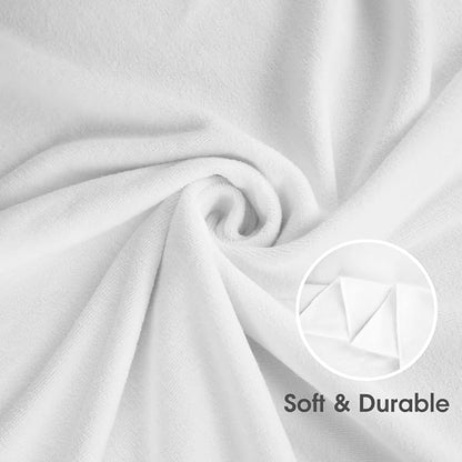JML Microfiber Bath Towels Set, 6 Pack, 27" x 55", White | Hanging Loop, Absorbent, Soft, Fast Drying, Lint free, Fade Resistant, Multipurpose for Adult, Beach, Pool, Sport, Yoga