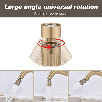 Brushed Gold Bathroom Faucet Single Handle,with Splash Faucet Sprayer Extender Faucets Aerator