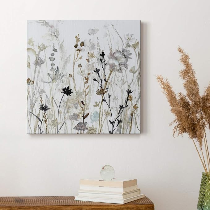 Renditions Gallery Wildflower Mist Wall Art, Premium Gallery Wrapped Canvas Decor, Ready to Hang, 10 in H x 10 in W, Made in America Print