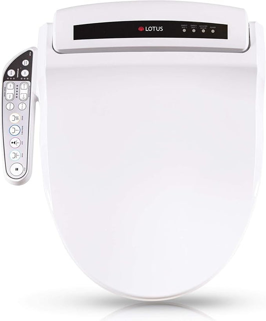 Lotus Bidet ATS-908 Round, Purestream Function(Constipation Relief) Heated Seat, Temperature Controlled Wash, Warm Air Dryer, Easy DIY Installation, Made in Korea