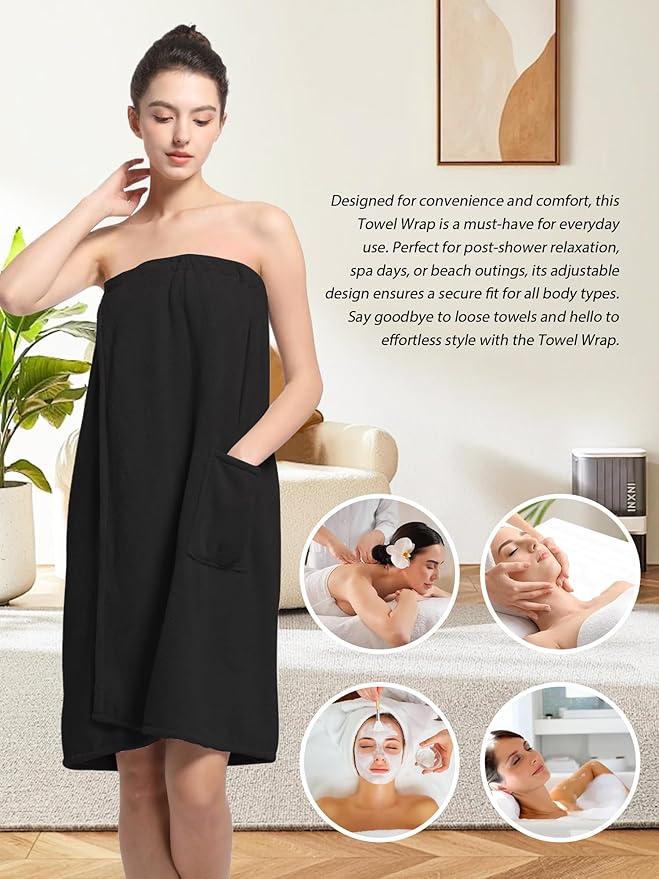 Women'S Soft Wrap Towel Full Length，Bath Robe After Shower Female Plush Long，Spa Bathrobes Lightweight With Pockets