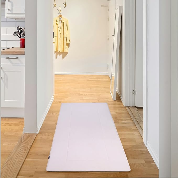 Soft Hallway Runner Rug,Washable Floor Rugs, Non Slip Memory Foam Rug,Super Water Absorption, Suitable for Bathroom Mat, Entrance,Kitchen, Living Room Decor(2x6ft White)