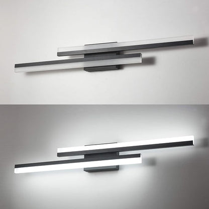 PRESDE 32 Inch LED Vanity Light Bar, Modern Black Bathroom Lighting Fixture Over Mirror
