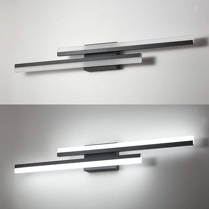 PRESDE 32 Inch LED Vanity Light Bar, Modern Black Bathroom Lighting Fixture Over Mirror