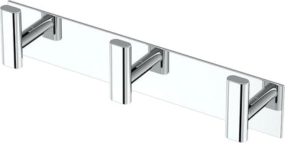 Gatco 1287 Elevate 3 Hook Triple Robe Hook, Wall Mounted Hook for Bathroom Towels & Robes, 11 Inch W, Chrome