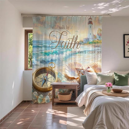 Luxury Ocean Aesthetic Shower Curtain Beach Nautical Funky Inspirational | Pretty Shower Curtains for Bathroom, Waterproof Bath Curtain with Hooks Machine Washable Bathtub Curtains 36x72 Inch Colorful