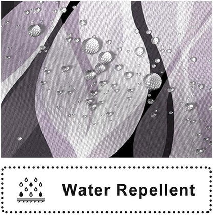 Lavender Shower Curtain, Modern Purple and Grey Striped Shower Curtain Set for Bathroom Waterproof Polyester Shower Curtain with Hooks, 72x84 Inch