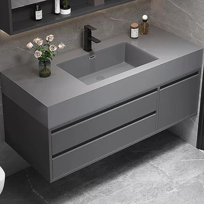 36in Bathroom Vanity - Modern Floating Vanity with Sink Top, for Bathroom (Mirror Cabinet Not Included)