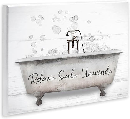 Bathtub Bubbles Bathroom, 10 x 15 Inch Mounted Print on Wall Plaque | Stupell Industries · By Lori Deiter · Ready to hang · Calm bath and laundry charm · Made in USA