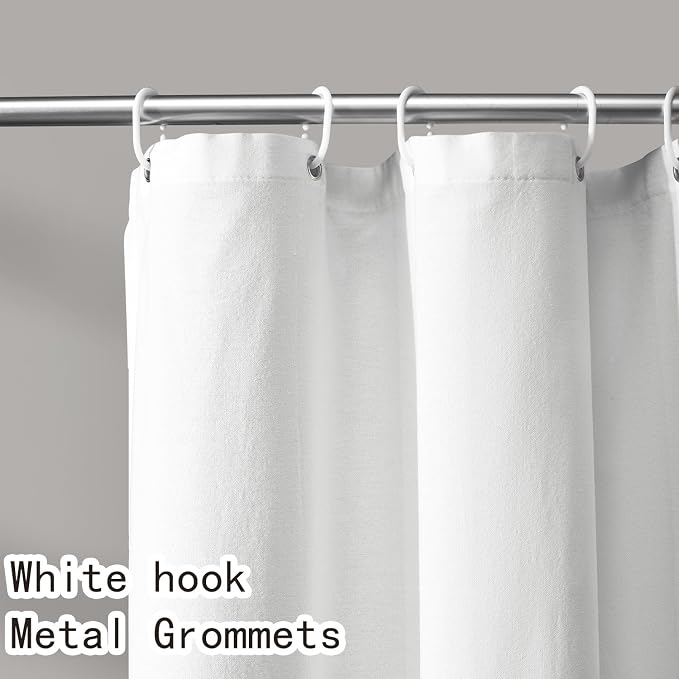 WOUVMA Sage Green Shower Curtain Floral Cotton Cottagecore Shower Curtain for Bathroom 72" W x 75" L