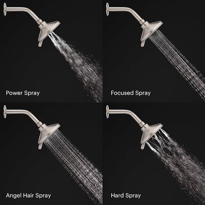 Brondell Nebia Yuba Fixed Shower Head, 5- Setting, Precision Nozzle, Matte Black