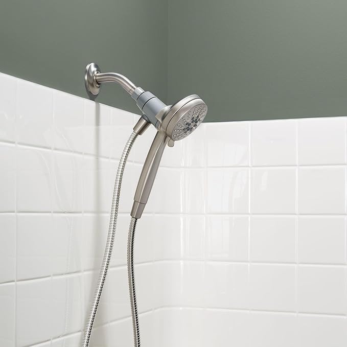 Moen Engage Magnetix Shower Head with Handheld Sprayer, 6 Spray Functions, Spot Resist Brushed Nickel, 26100EPSRN