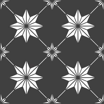 FloorPops Black Rigel Peel & Stick Floor Tiles, FP3990
