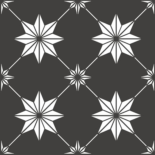 FloorPops Black Rigel Peel & Stick Floor Tiles, FP3990