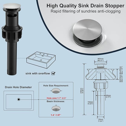 Brushed Nickel Waterfall Bathroom Faucet 3 Hole, Widespread Two Handle Bathroom Sink Faucet Vanity Faucet, 8 Inch Bathroom Faucets for Sink with cUPC Supply Lines and Pop-Up Drain