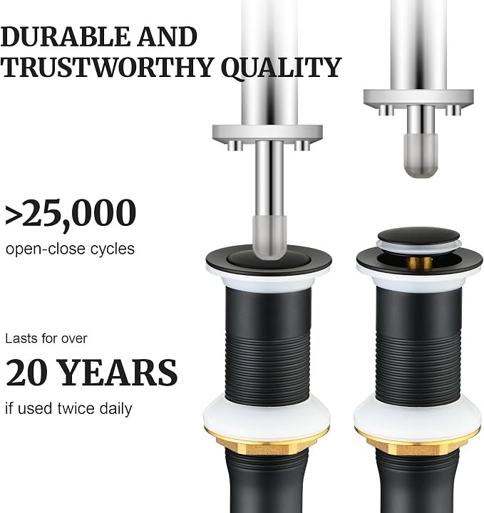 Pop up Sink Drain Stopper for Bathroom Vessel Vanity Sink Art Basin Matte Black, Small Cap Without Overflow, Metal Pop-up Drain Strainer with Detachable Basket Stopper | Pop Up Drain, Made of Metal, Small Cap, with Detachable Basket Stopper, Drain Fast...
