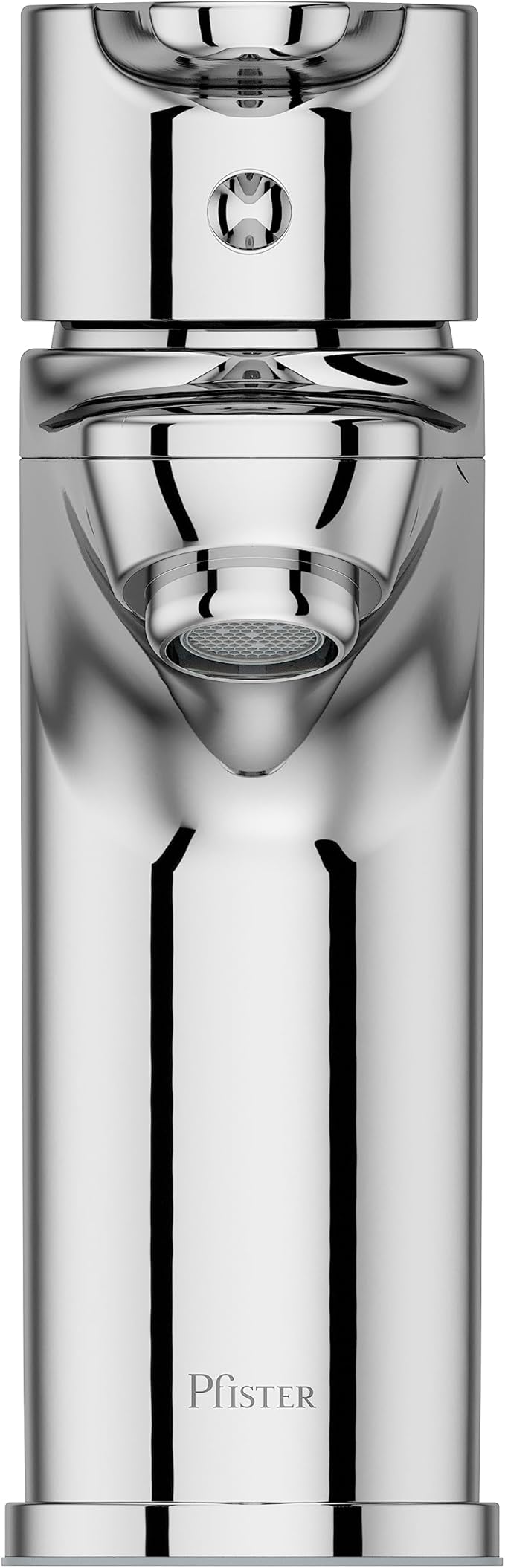 Pfister Pfirst Modern Bathroom Sink Faucet, Single Handle, Single Hole, Polished Chrome Finish, LG1420600